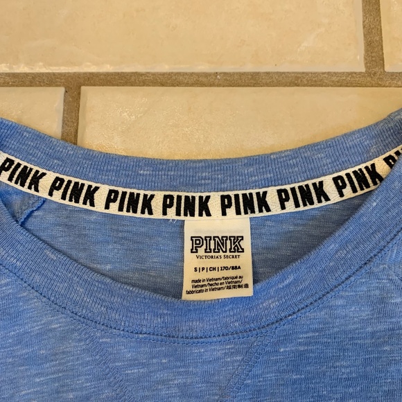 Victoria Secret PINK blue sweatshirt size small - Picture 5 of 5